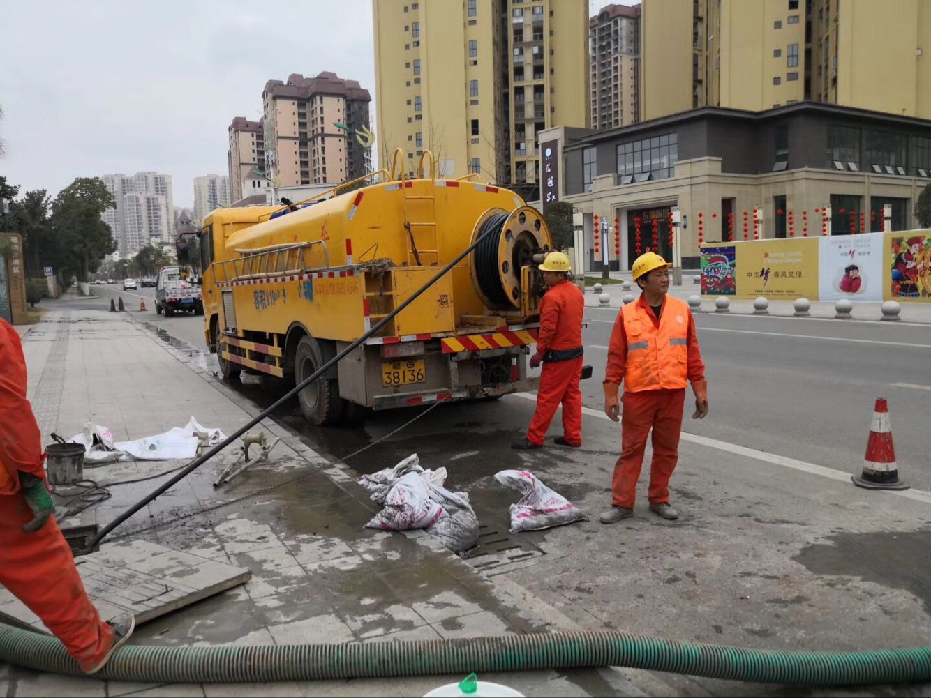 江陵排污管道清淤-管道清洗